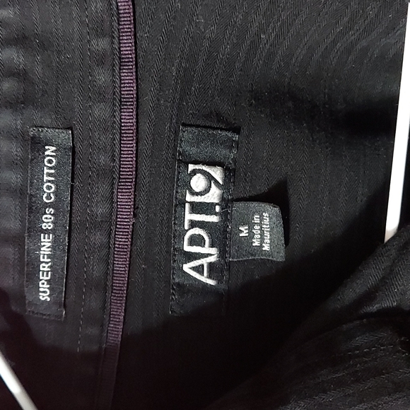 APT 9 Black Lond Sleeve Button-down Woman's Blouse Medium - Picture 2 of 2